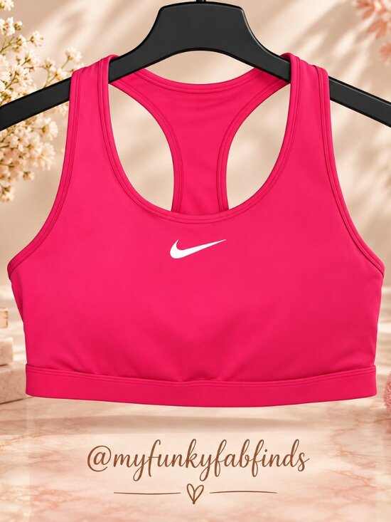 Nike Other - Nike Classic Swoosh Medium Support Sports Bra Pink XL NWT